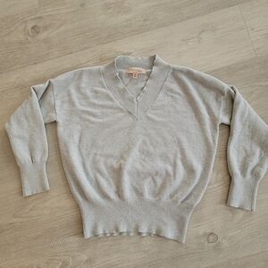Philosophy Soft Gray V-Neck Sweater